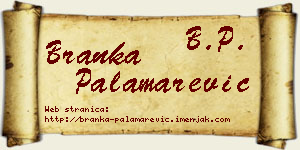 Branka Palamarević vizit kartica